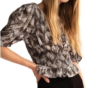 Free People snake print shirt size Medium